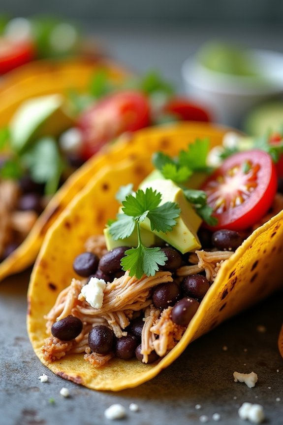 thanksgiving turkey bean tacos