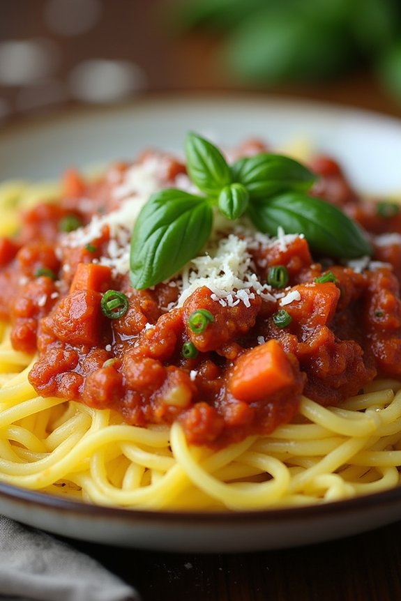 turkey bolognese with spaghetti squash
