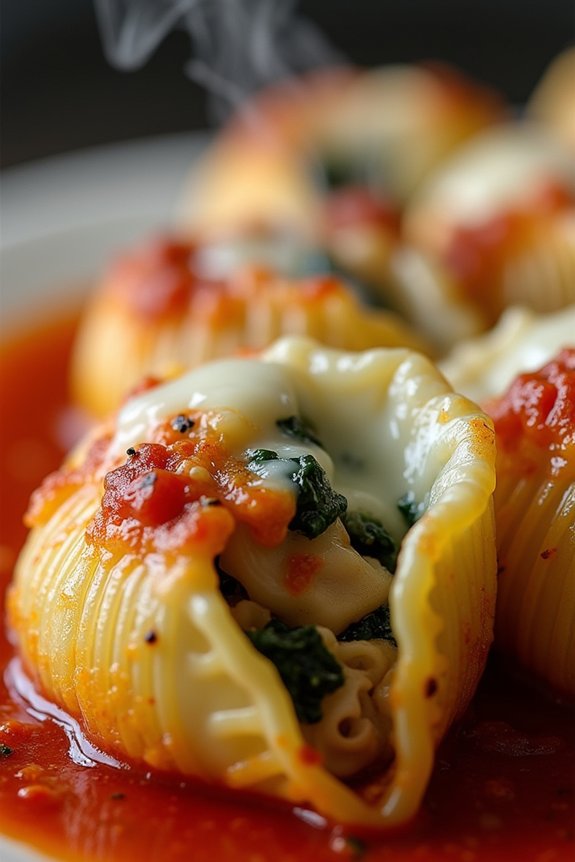 turkey spinach stuffed shells