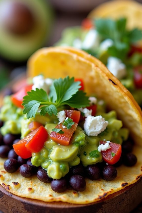vegetarian black bean tacos