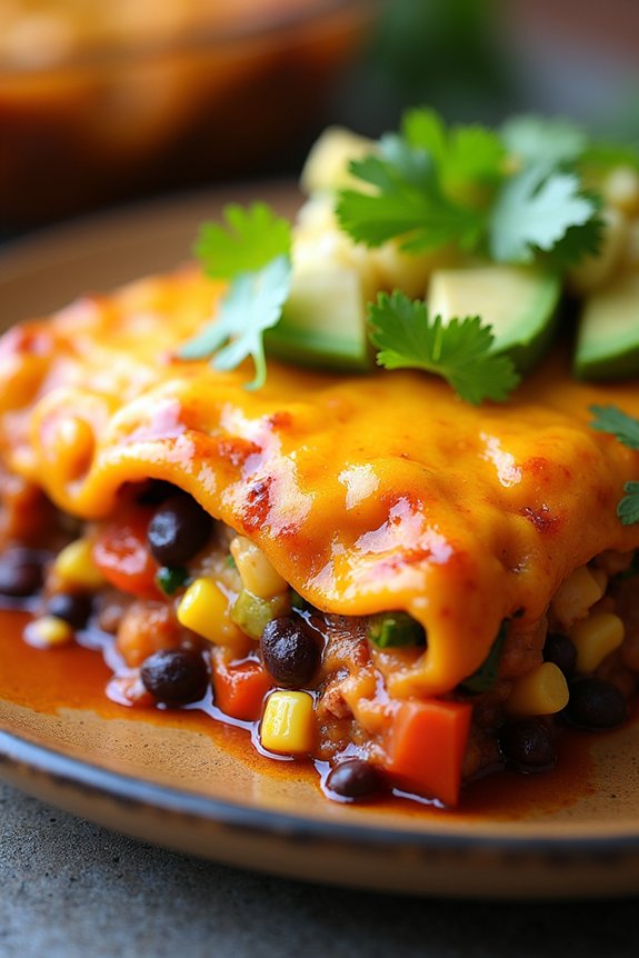 vegetarian enchilada casserole recipe