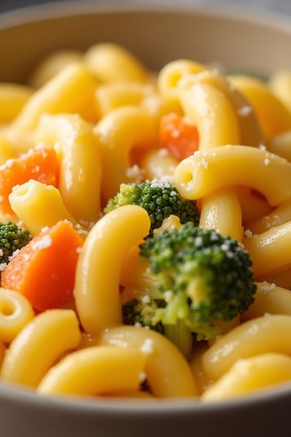 veggie packed toddler mac and cheese