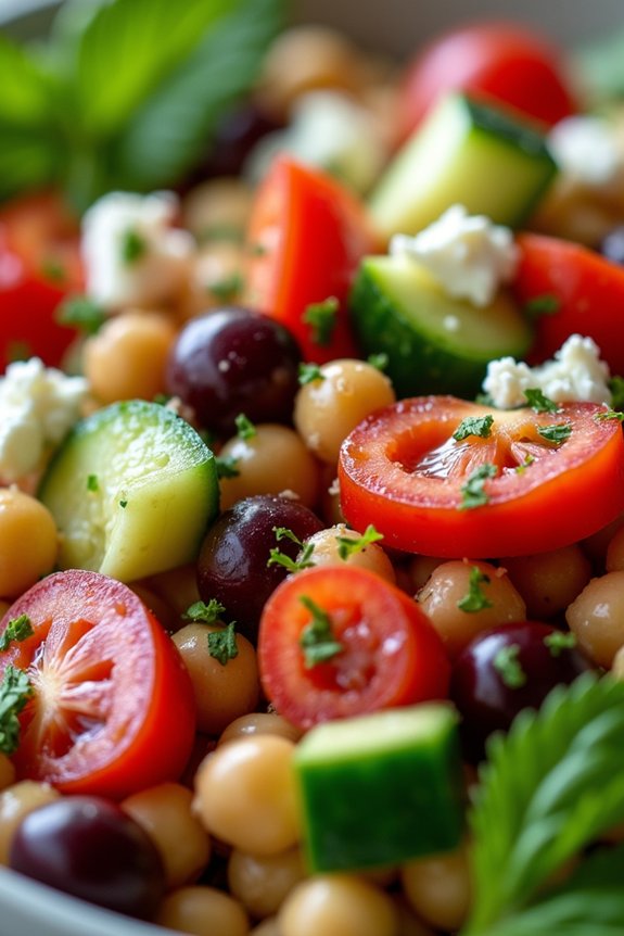 vibrant mediterranean chickpea salad