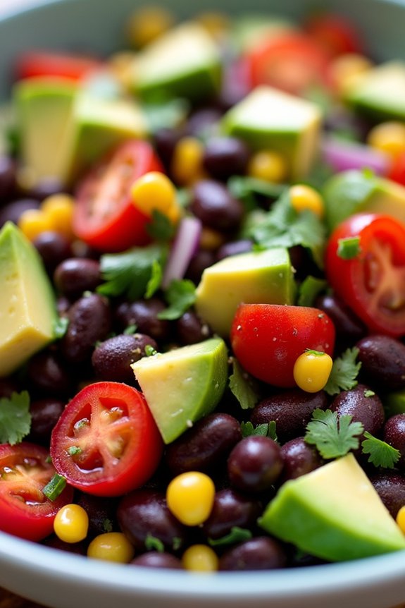 vibrant nutritious black bean salad
