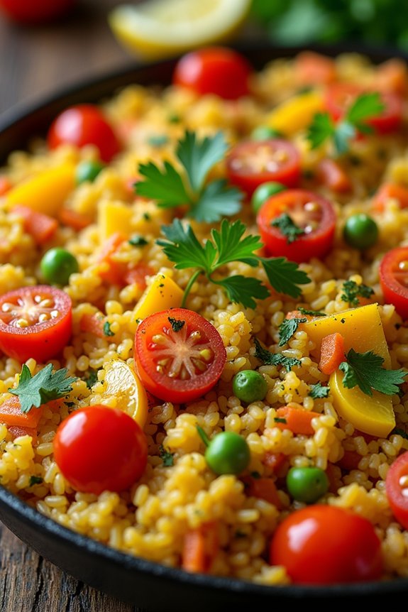 vibrant nutritious vegetable paella