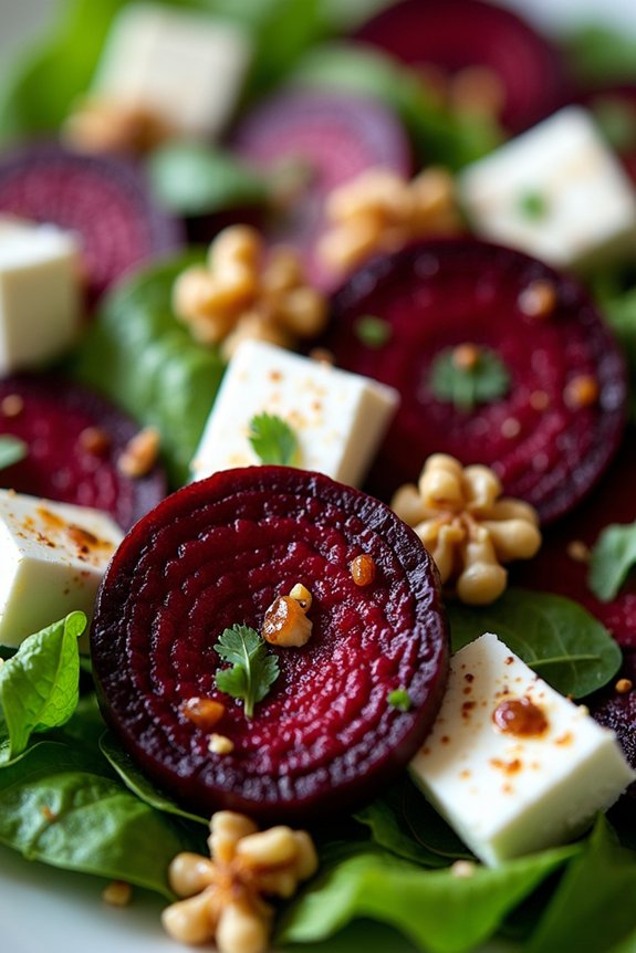 vibrant roasted beet salad