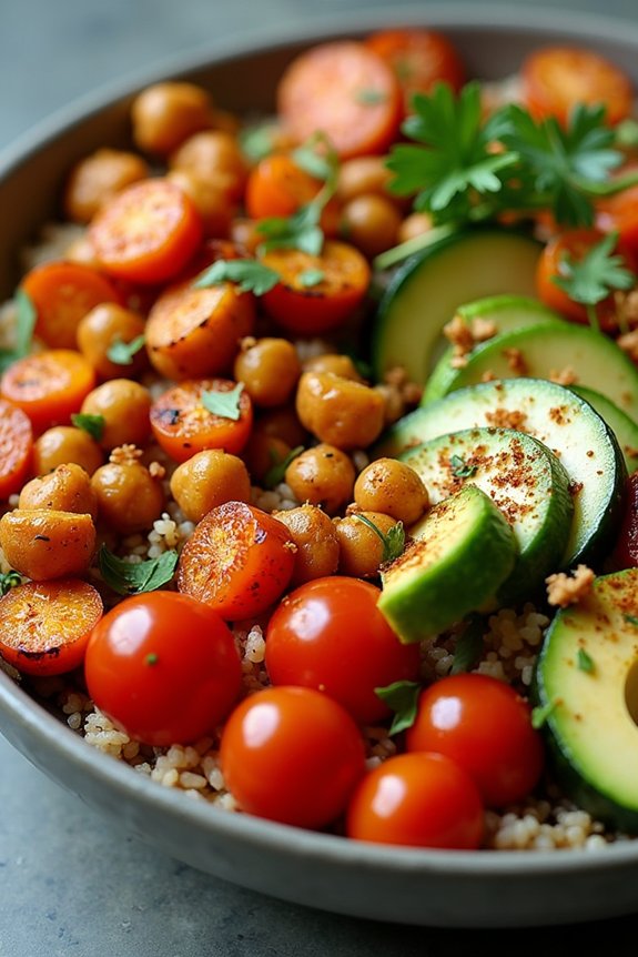 vibrant roasted vegetable bowls