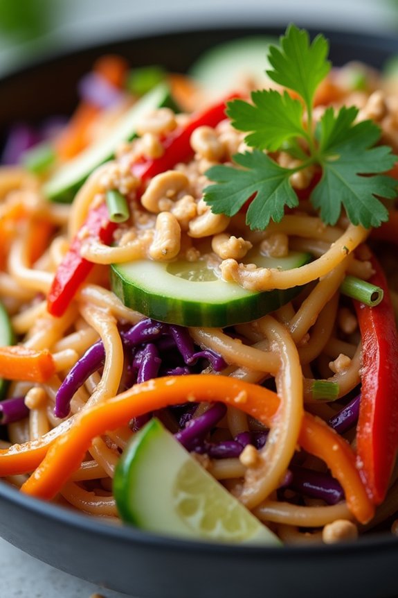vibrant thai peanut salad