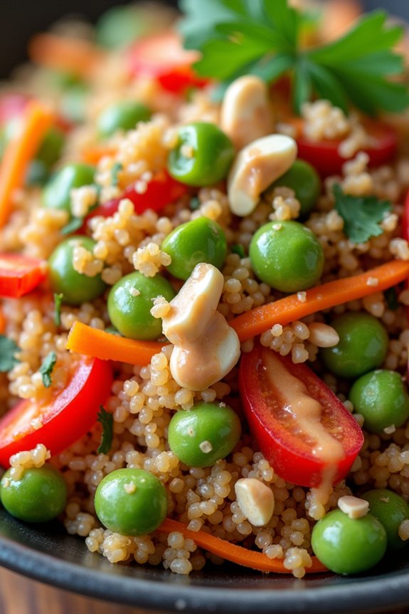 vibrant thai quinoa salad