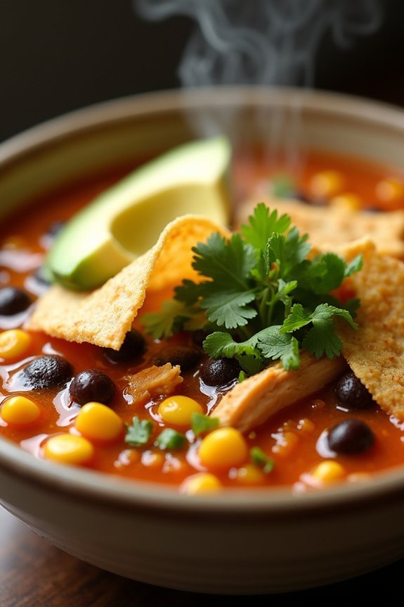 zesty chicken tortilla soup