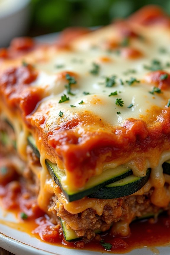 zucchini replaces traditional lasagna