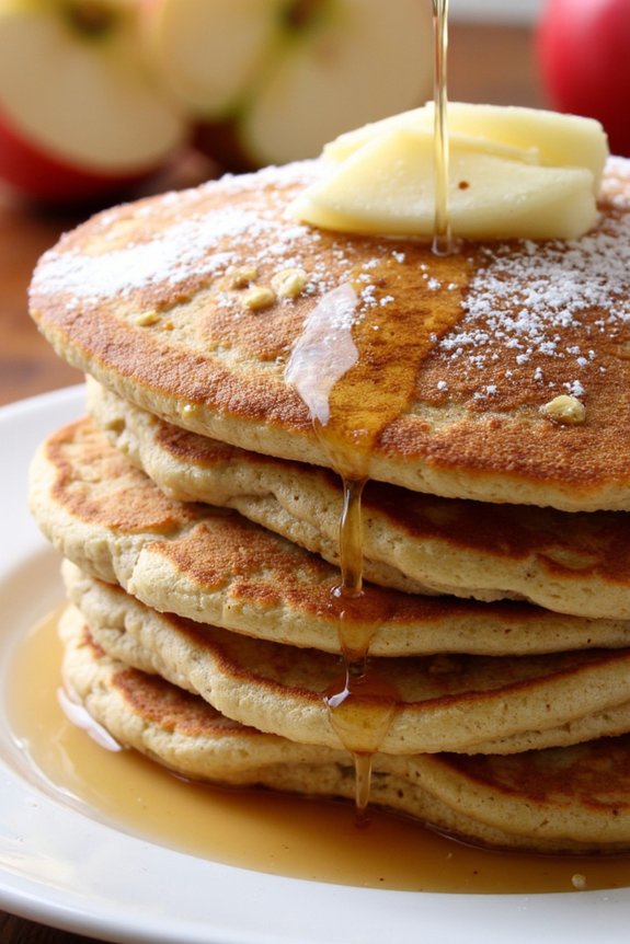 apple cinnamon oatmeal pancakes