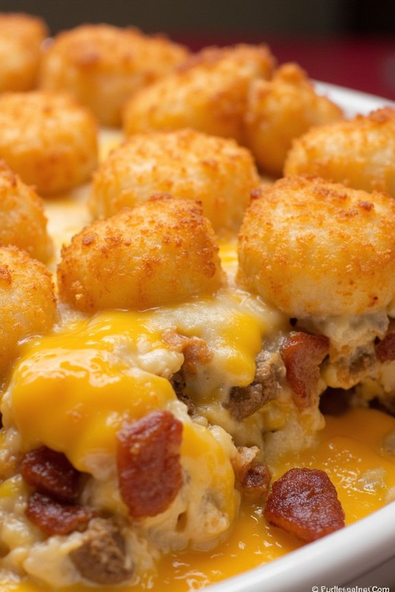 bacon cheeseburger tater tot casserole