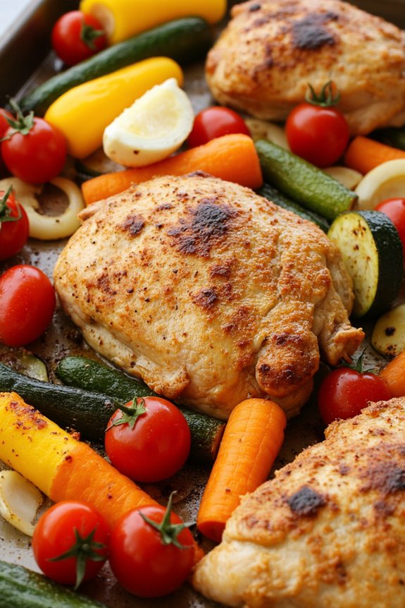 baked chicken with vegetables