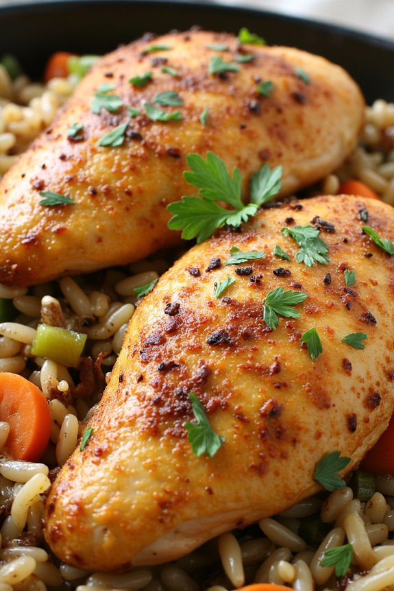 baked chicken with wild rice