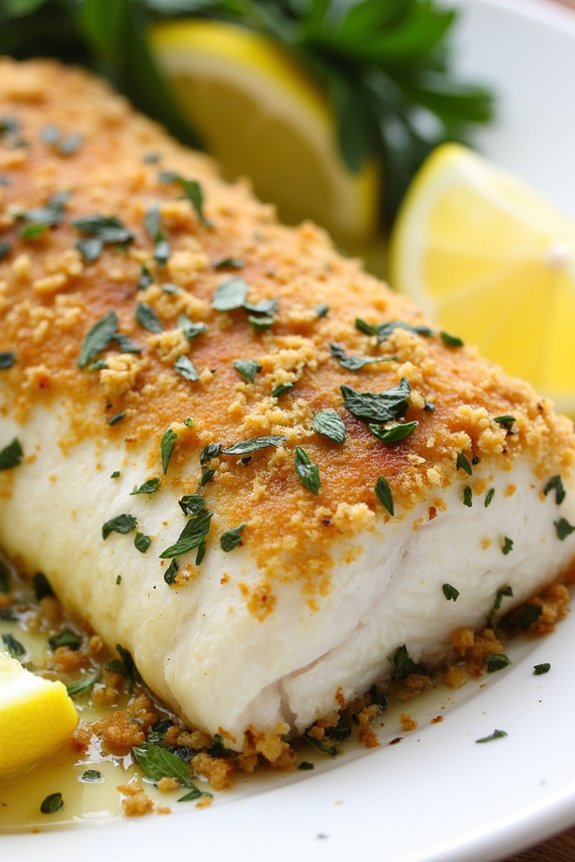 baked cod with herb crust