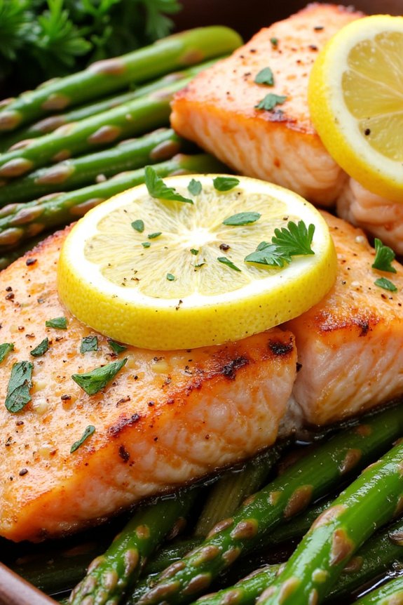 baked salmon with asparagus