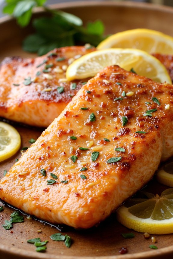 baked salmon with glaze