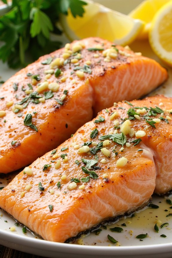 baked salmon with herbs