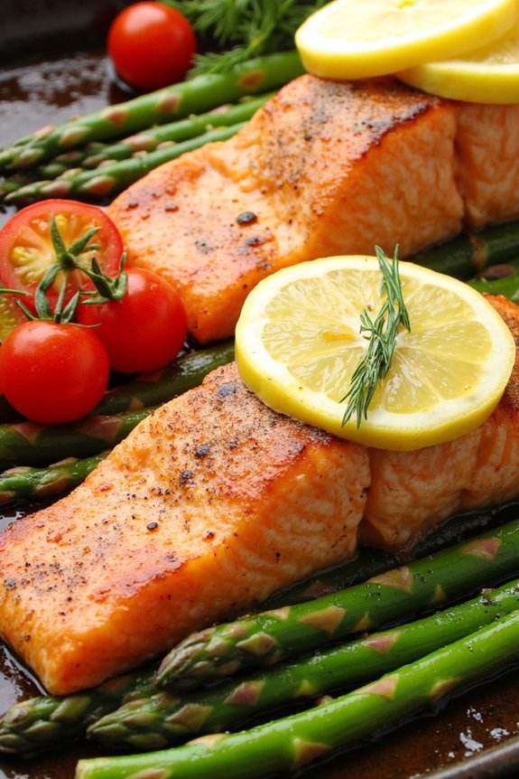 baked salmon with vegetables