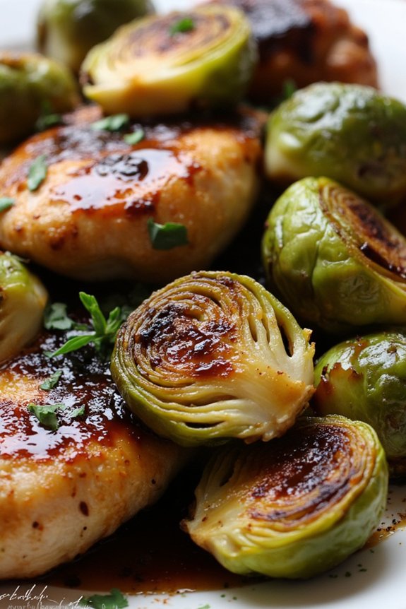 balsamic chicken and brussels sprouts