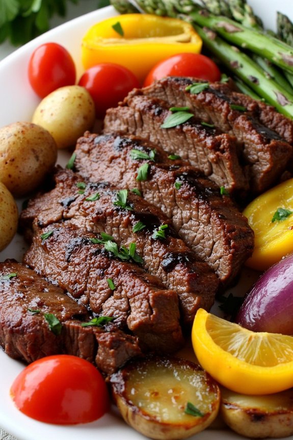 balsamic steak and roasted veggies