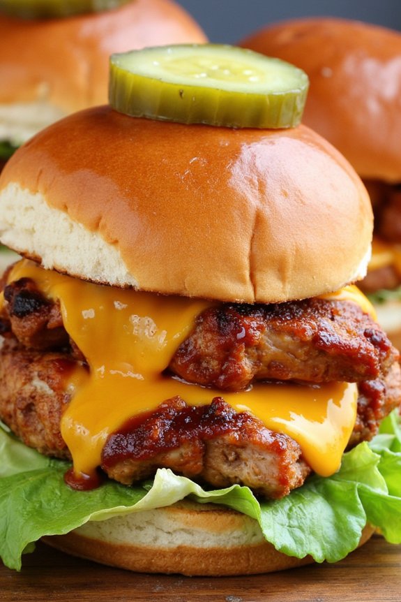 bbq chicken burger sliders