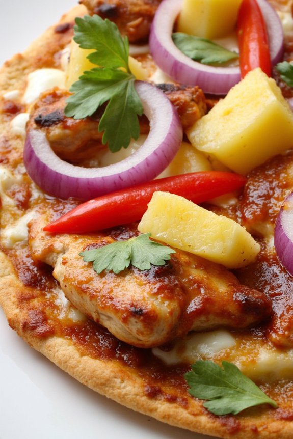 bbq chicken pineapple flatbreads recipe