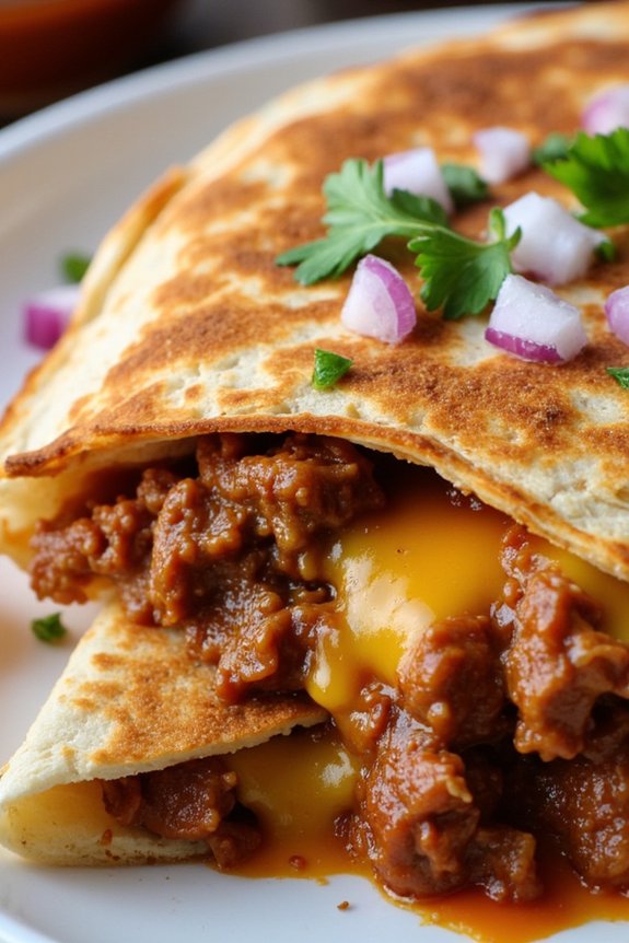 bbq pulled pork quesadilla delight