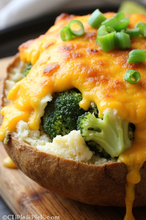 broccoli cheddar stuffed potatoes