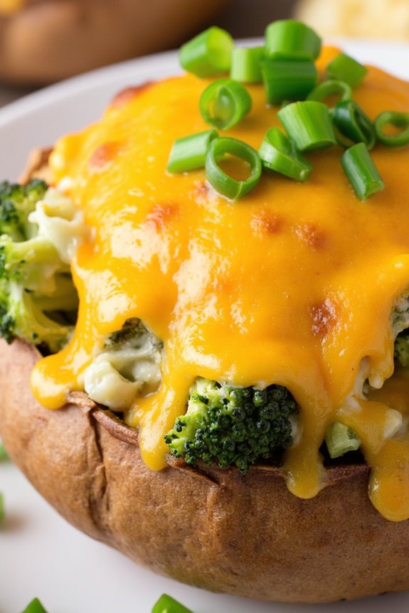 broccoli cheddar stuffed potatoes