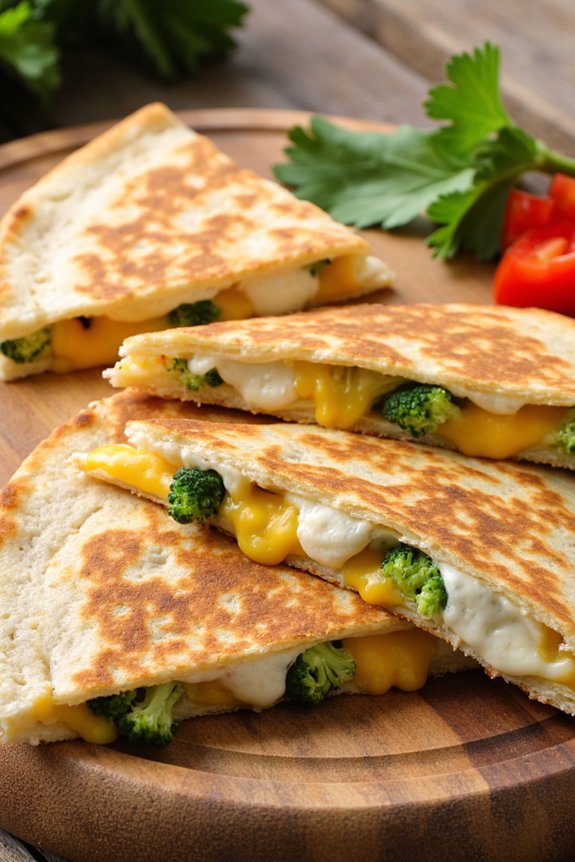 broccoli cheese quesadillas recipe