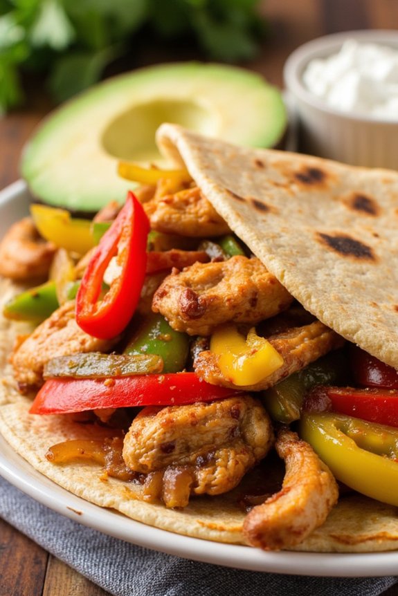 budget friendly chicken fajitas