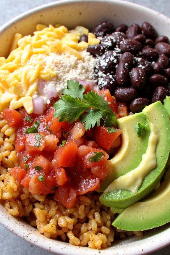 budget friendly mexican rice bowl