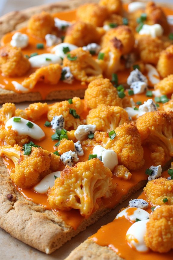 buffalo cauliflower flatbread recipe