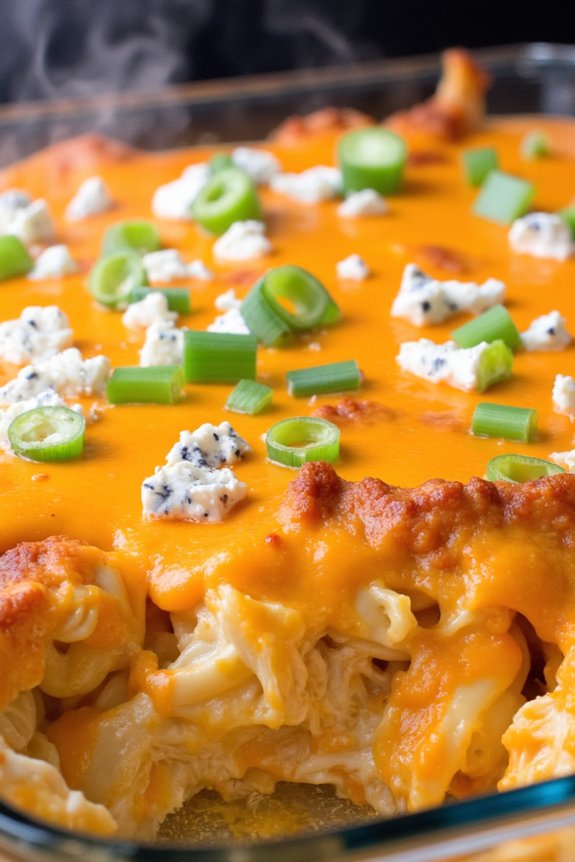 buffalo chicken pasta casserole
