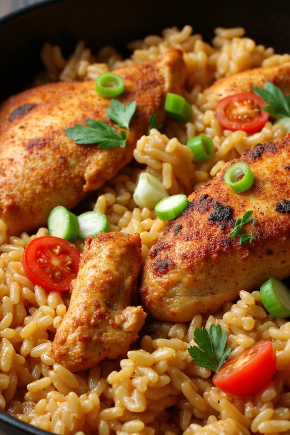 cajun chicken rice skillet