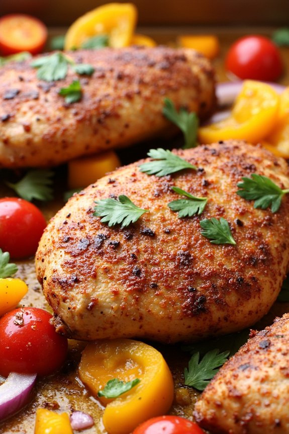 cajun chicken sheet pan meal