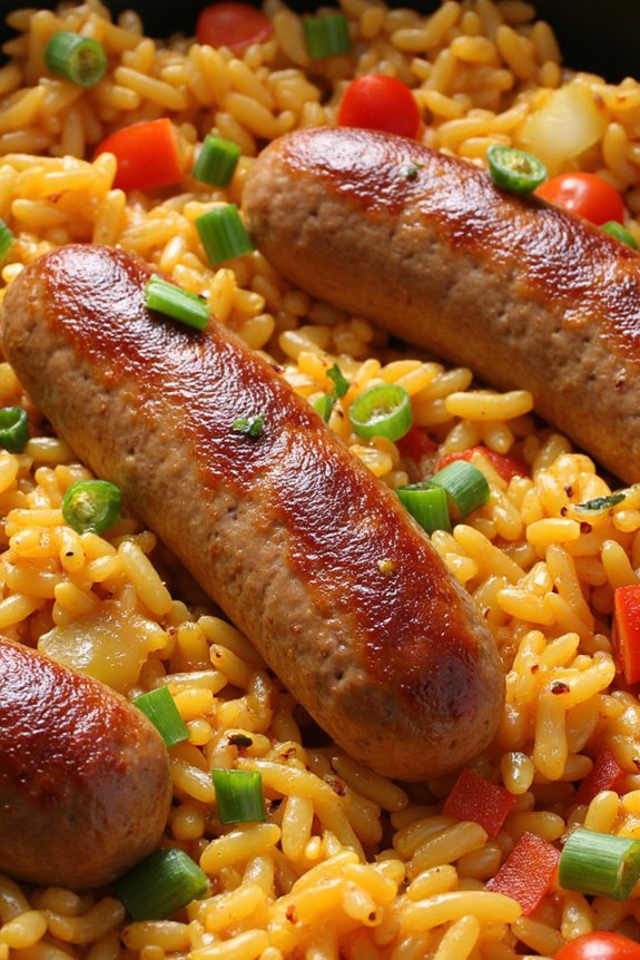 cajun sausage rice skillet