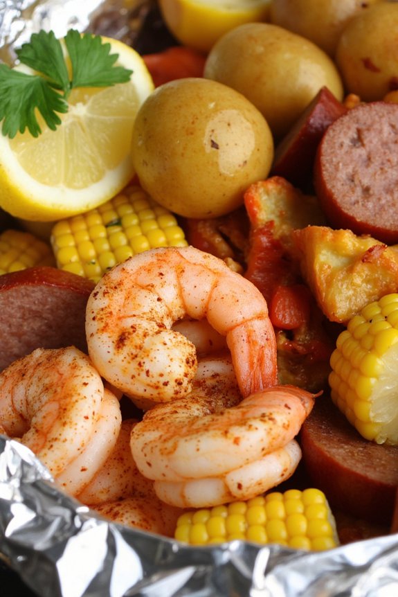 cajun shrimp boil foil packs