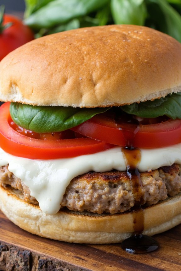 caprese chicken burger recipe