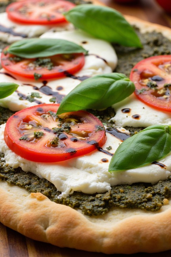 caprese pesto flatbread delight