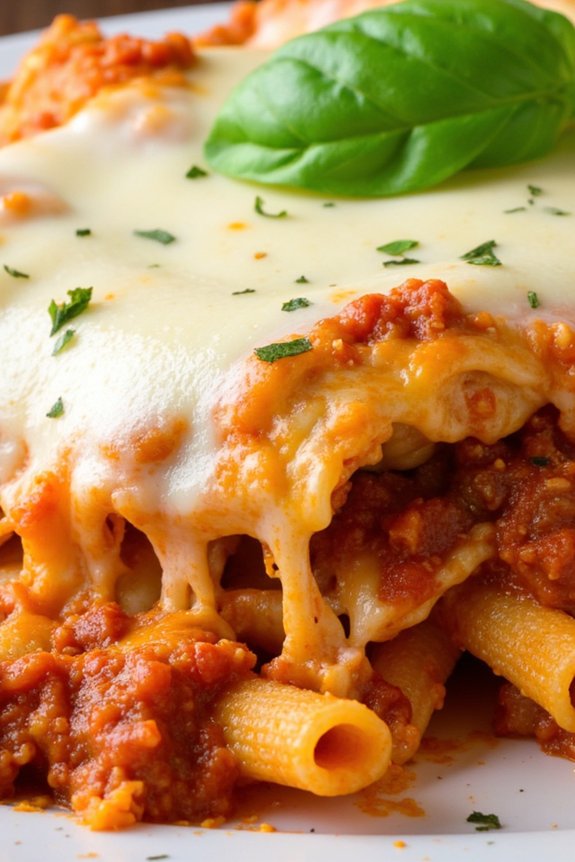 cheesy baked ziti recipe