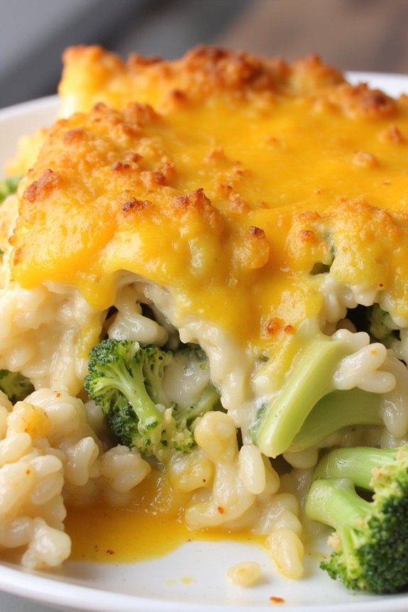 cheesy broccoli rice casserole