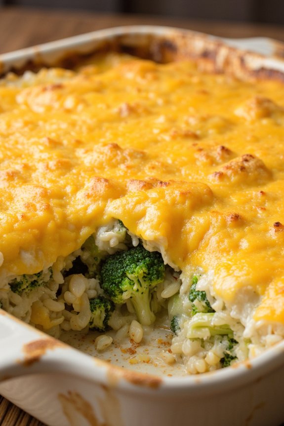 cheesy broccoli rice casserole