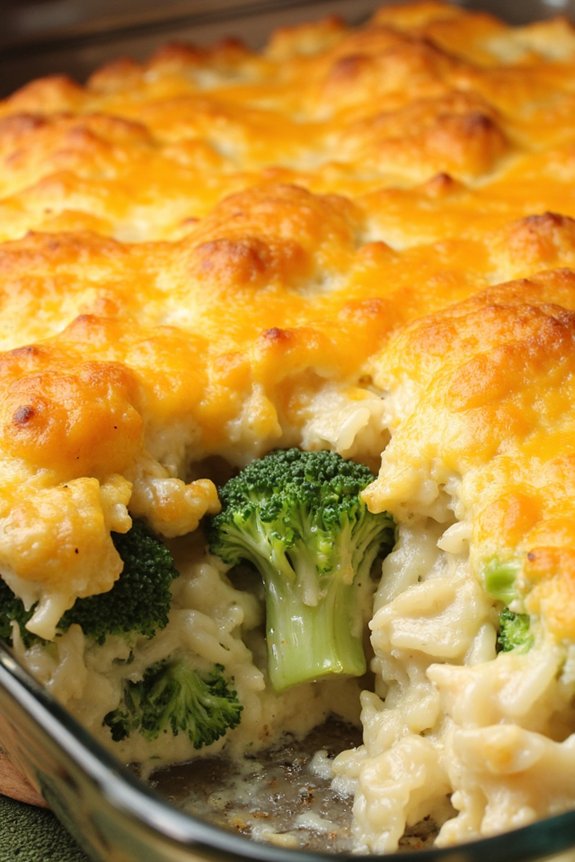 cheesy broccoli rice casserole