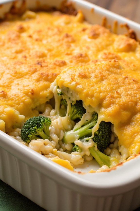 cheesy broccoli rice casserole