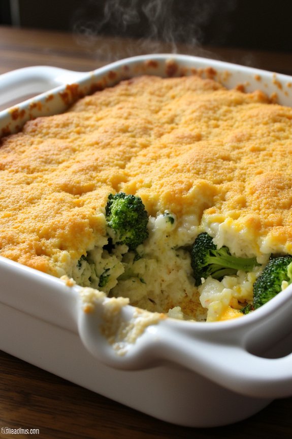 cheesy broccoli rice casserole