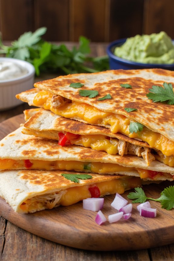 cheesy chicken quesadillas recipe