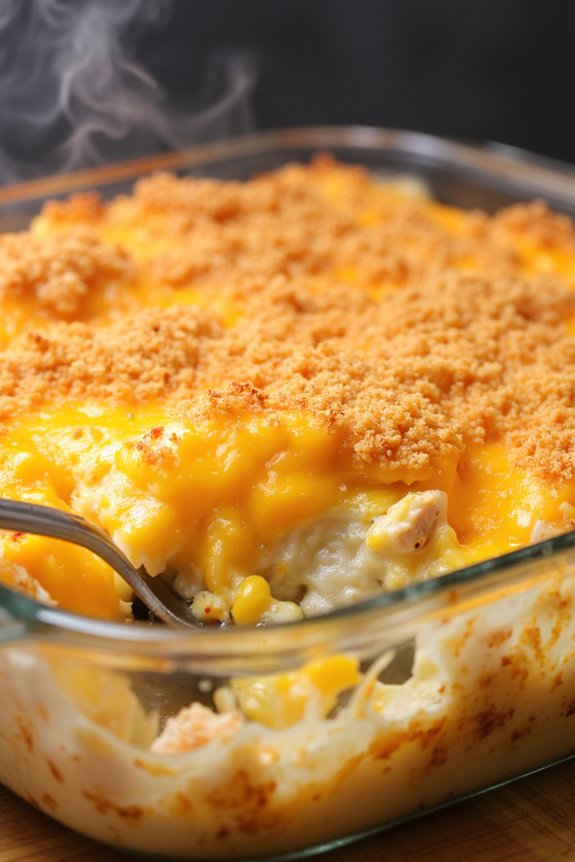 cheesy chicken rice casserole